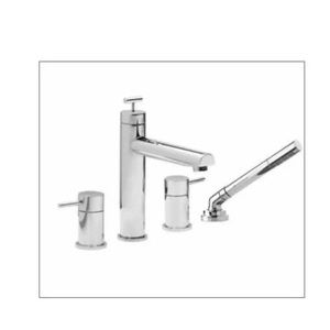 16018 Aquabrass Volare 4 piece straight lever deck